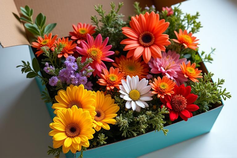 季節の花が詰められたおしゃれなサブスクリプションボックス
